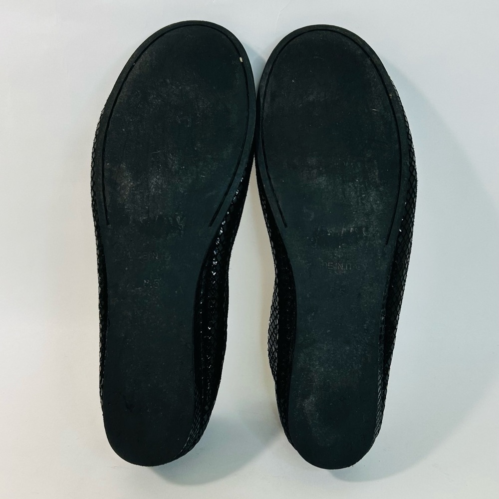 French Sole FS/NY Zeppa Slip-On Flat in Black Snakeskin Leather size 8.5 - Picture 12 of 13
